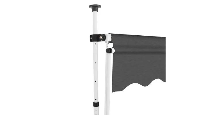 Copertina retractabila, actionare manuala, 200 cm, antracit — imaginea 3