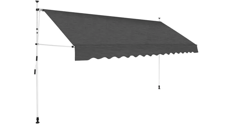 Copertina retractabila manual, 400 cm, antracit