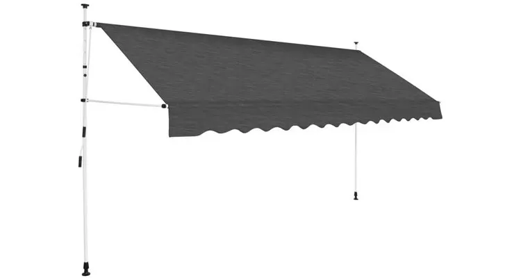 Copertina retractabila manual, 350 cm, antracit