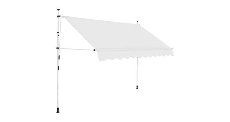 Copertina retractabila, actionare manuala, 300 cm, crem — imaginea 2