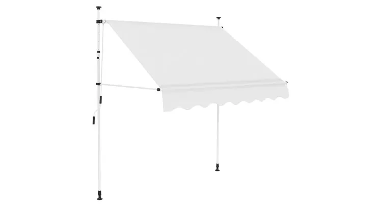 Copertina retractabila, actionare manuala, crem, 200 cm