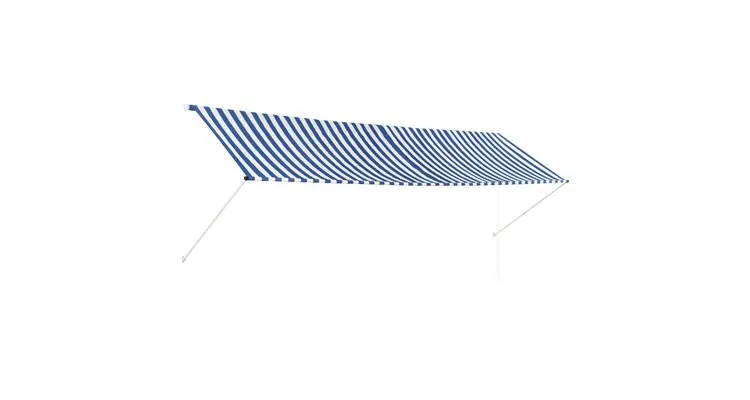 Copertina retractabila, albastru si alb, 400 x 150 cm