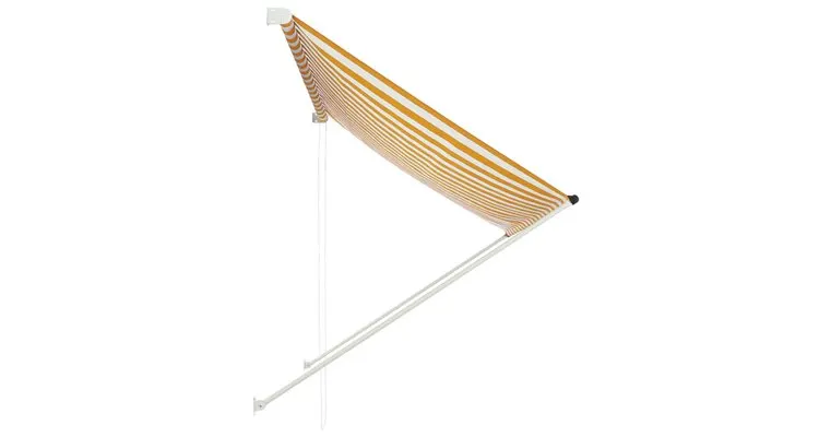 Copertina retractabila, galben si alb, 200 x 150 cm — imaginea 3