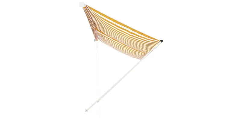 Copertina retractabila, galben si alb, 300 x 150 cm — imaginea 3