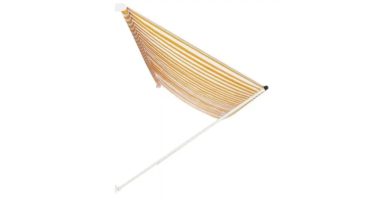Copertina retractabila, galben si alb, 400 x 150 cm — imaginea 2