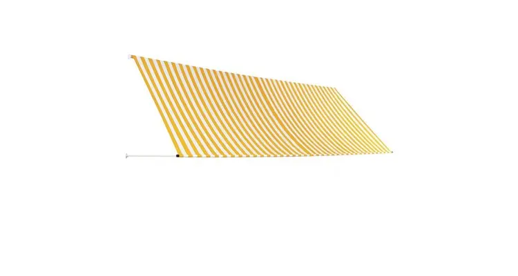 Copertina retractabila, galben si alb, 400 x 150 cm — imaginea 3