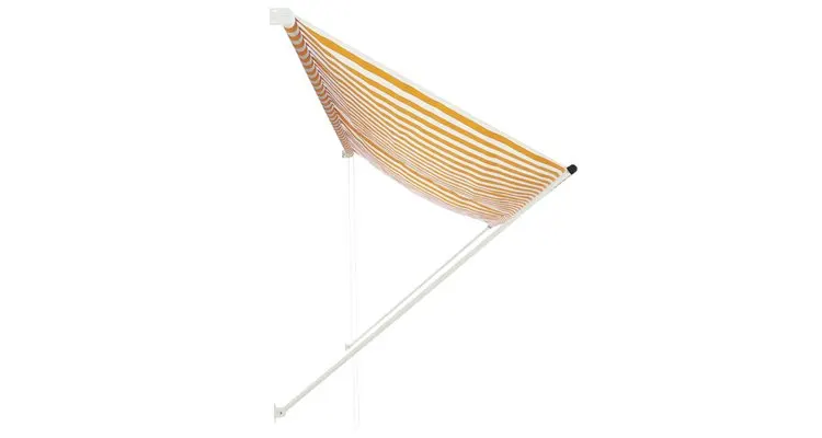 Copertina retractabila, galben si alb, 350 x 150 cm — imaginea 3