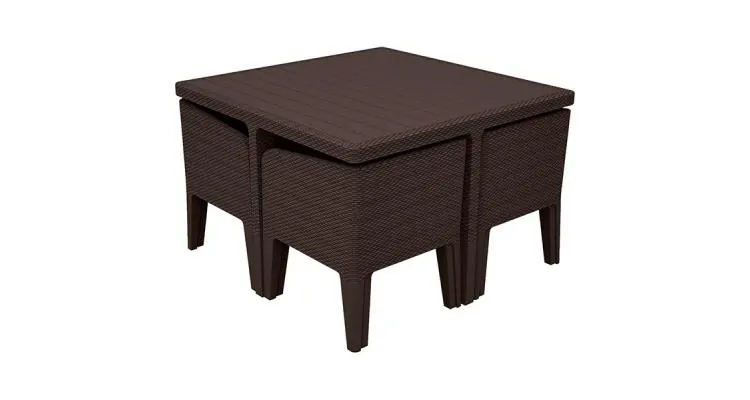 Set mobilier de gradina-Columbia 5 piese Maro-Whiskey-Grey — imaginea 2