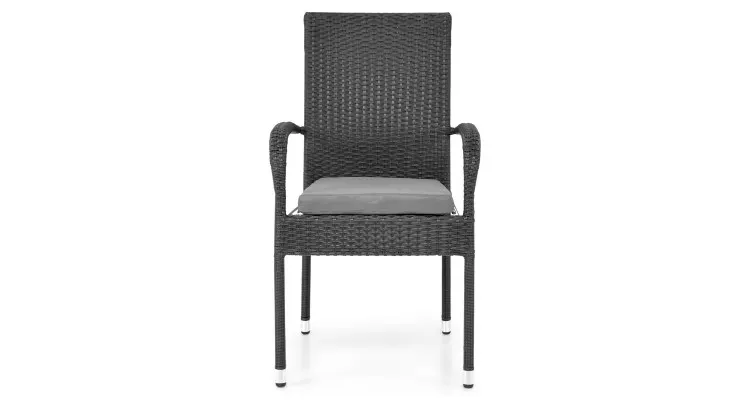 Scaun PRESLEY L.55.5 l.63 H.95 negru/gri — imaginea 3