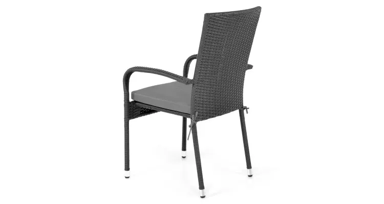 Scaun PRESLEY L.55.5 l.63 H.95 negru/gri — imaginea 5