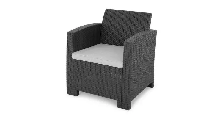 Set mobilier 2 fotolii, canapea si masuta de exterior poliratan PONTE — imaginea 2