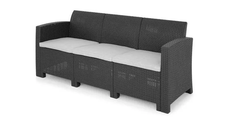 Set mobilier 2 fotolii, canapea si masuta de exterior poliratan PONTE — imaginea 5