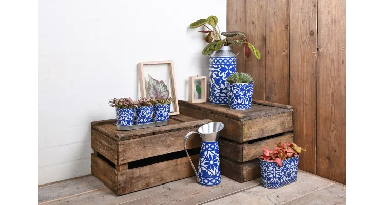 Cana de gradina metalica in stil mediteranean Esschert Design Olanda, 25.1 x 12.7 x 20.8 cm — imaginea 2