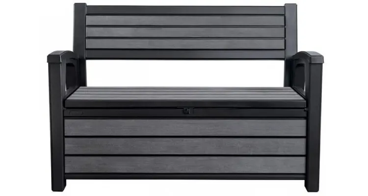Banca de exterior din plastic cu spatiu de depozitare Hudson Keter