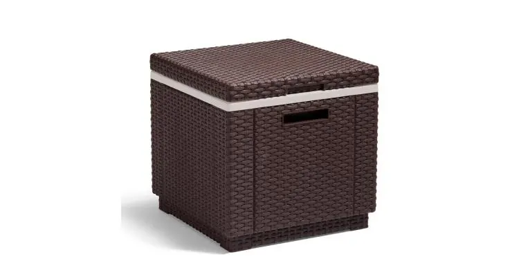 Cutie depozitare sau masuta Ice Cube - Maro whiskey brown — imaginea 2