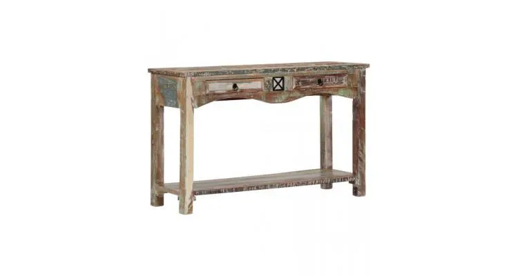Masa consola, 120 x 40 x 75 cm, lemn masiv reciclat