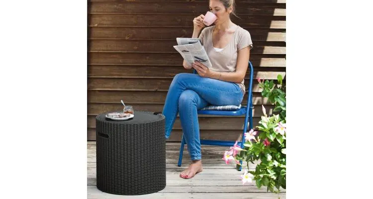 Masuta de bar Cool Stool Antracit cu spatiu depozitare Keter 230905 — imaginea 4