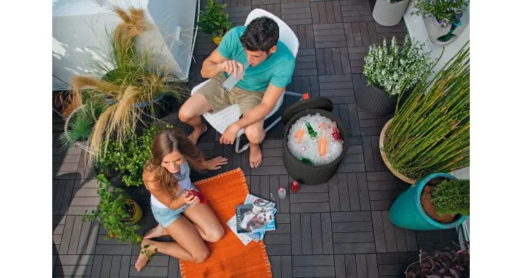 Masuta de bar Cool Stool Antracit cu spatiu depozitare Keter 230905 — imaginea 5