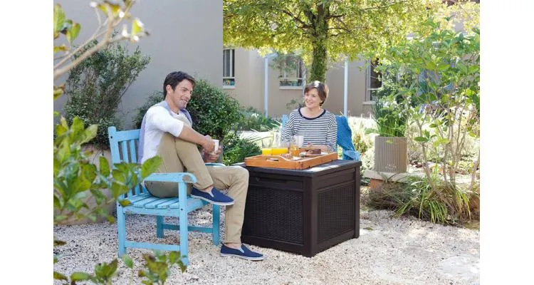 Lada pentru depozitat Cube rattan 208L-maro — imaginea 2