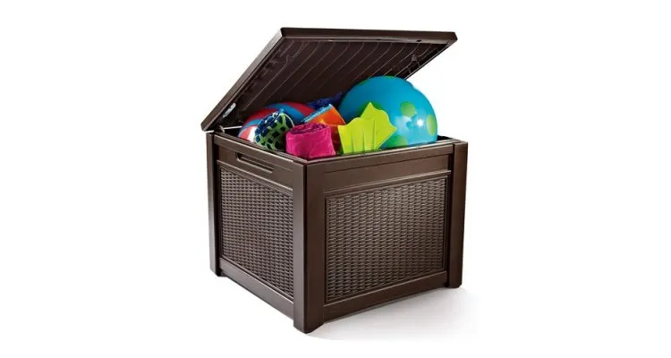 Lada pentru depozitat Cube rattan 208L-maro — imaginea 4
