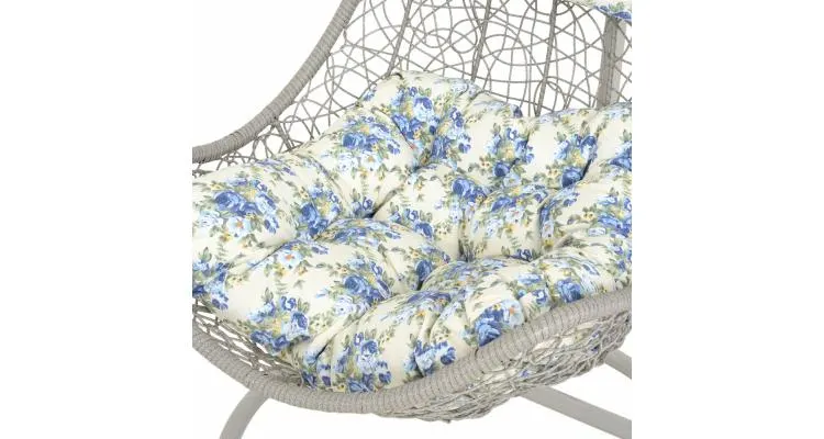 Leagan balansoar Cocon, poliratan Gri deschis L.80 x l.70 x H.130 cm — imaginea 4