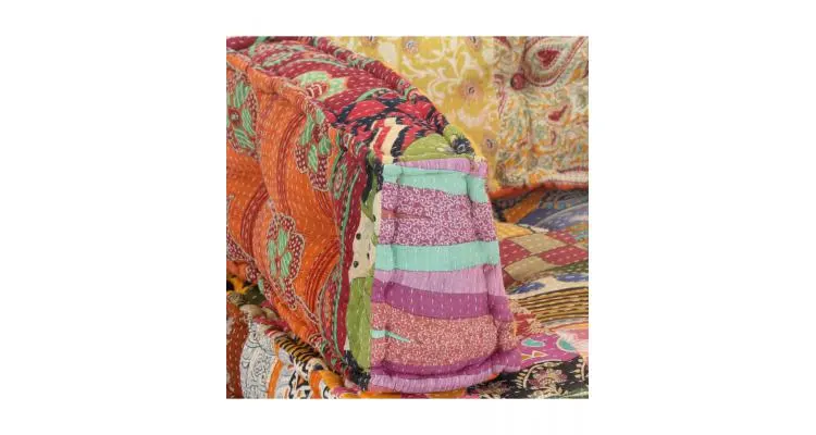 Perna pentru canapea din paleti, multicolor, textil, petice — imaginea 2