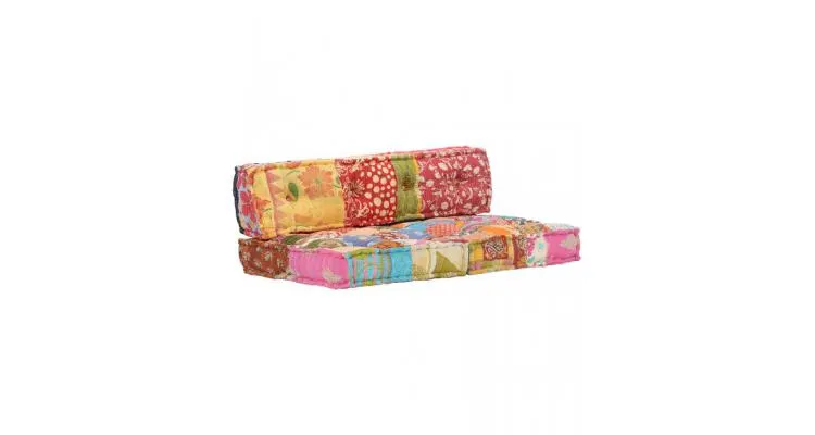 Perna pentru canapea din paleti, multicolor, textil, petice