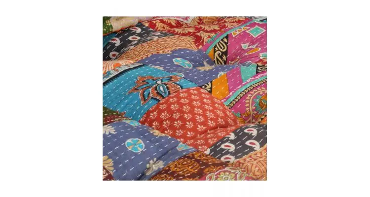 Perna pentru canapea din paleti, multicolor, textil, petice — imaginea 2