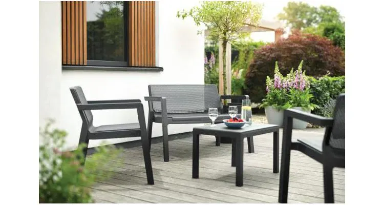 Set mobilier de gradina Emily Patio, gri — imaginea 4
