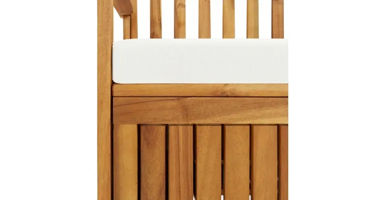 Banca de depozitare gradina 120x63x84 cm lemn masiv salcam XL — imaginea 5