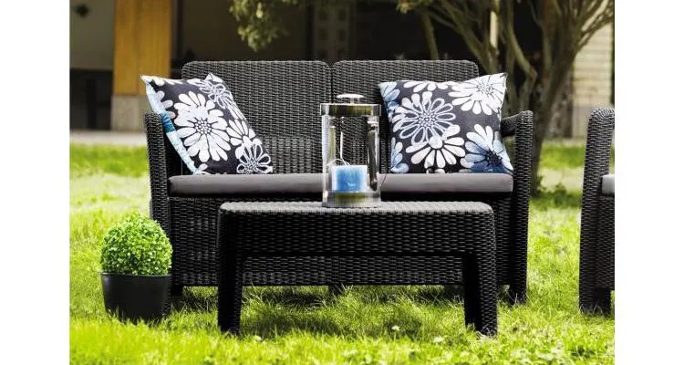 Set mobilier de gradina Tarifa Lounge Keter,Grafit — imaginea 2