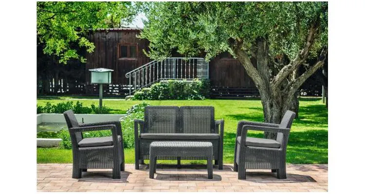 Set mobilier de gradina Tarifa Lounge Keter,Grafit — imaginea 5