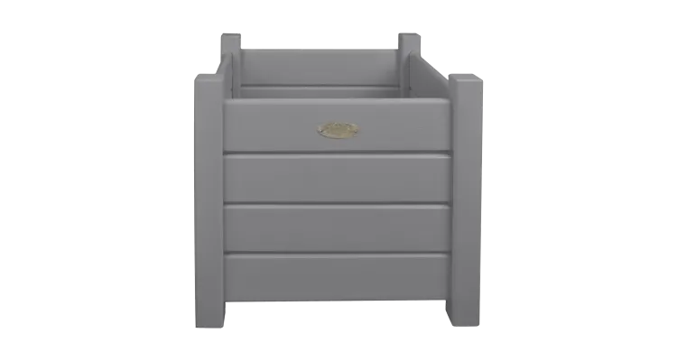 Jardiniera patrata din lemn Acaya grey, 30 x 30 x 30 cm — imaginea 4