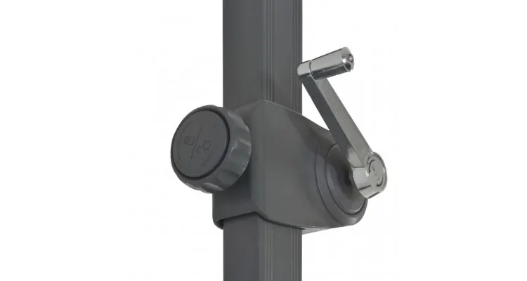 Umbrela suspendata cu stalp din aluminiu,300 cm,antracit — imaginea 3