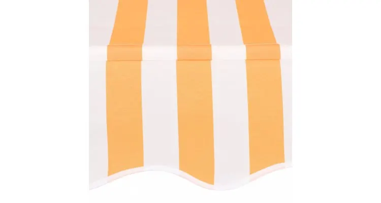 Copertina retractabila manual, dungi galben si alb, 250 cm — imaginea 4