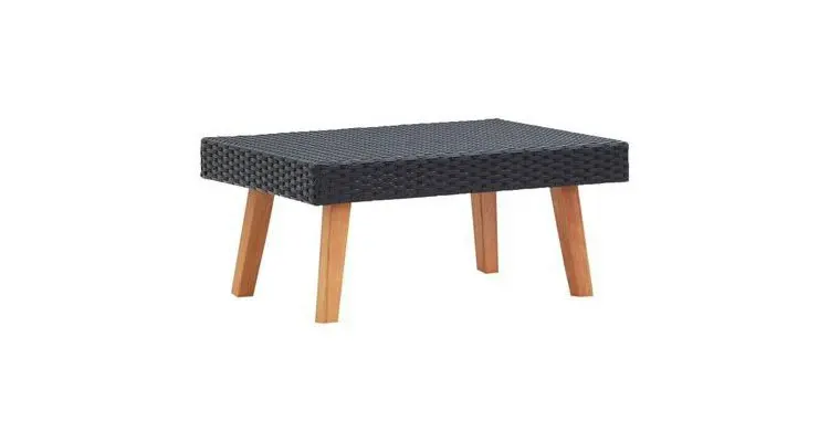 Set mobilier de gradina din poliratan, cu perne, 5 piese, negru — imaginea 5