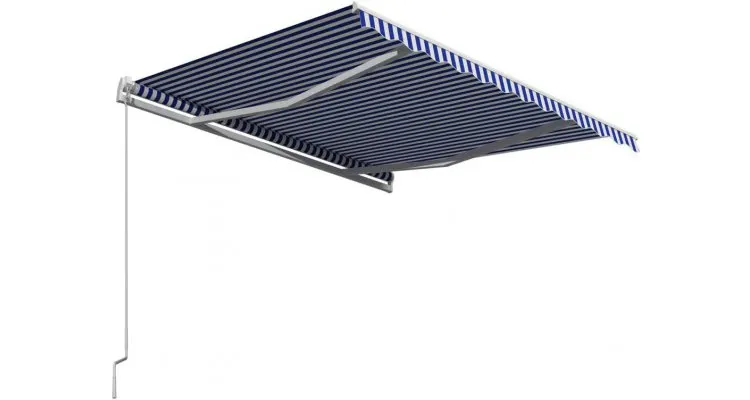 Copertina retractabila manual, albastru si alb, 300 x 250 cm — imaginea 3
