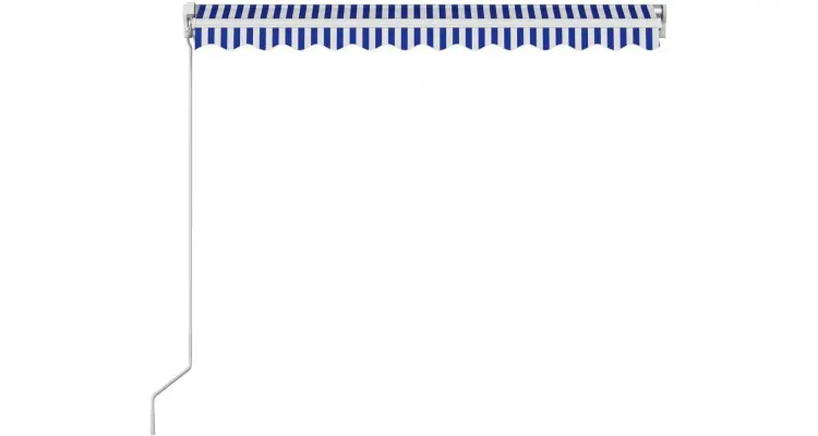 Copertina retractabila manual, albastru si alb, 300 x 250 cm — imaginea 4