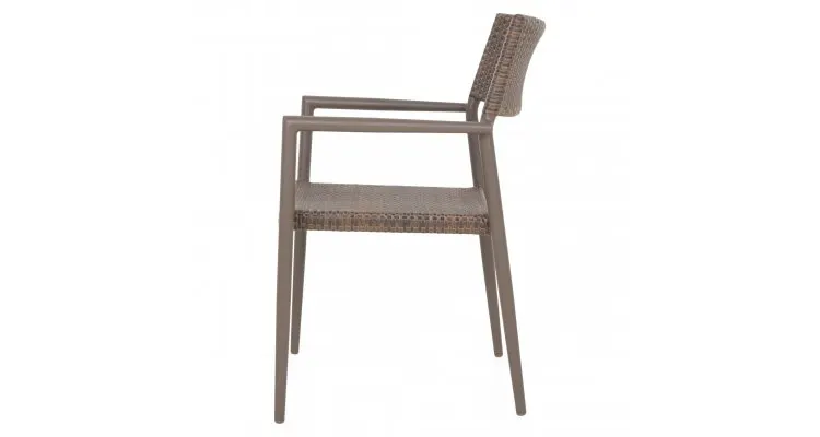 Scaun gradina superpozabil Soria 59.5x55x85.5cm maro-auriu — imaginea 2