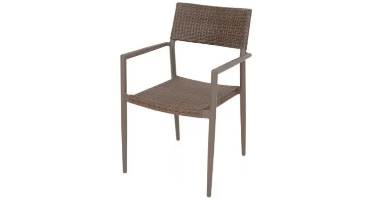 Scaun gradina superpozabil Soria 59.5x55x85.5cm maro-auriu — imaginea 3