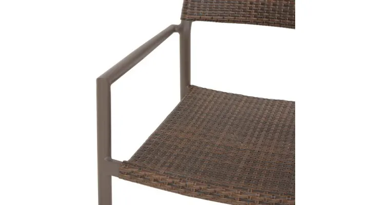 Scaun gradina superpozabil Soria 59.5x55x85.5cm maro-auriu — imaginea 5