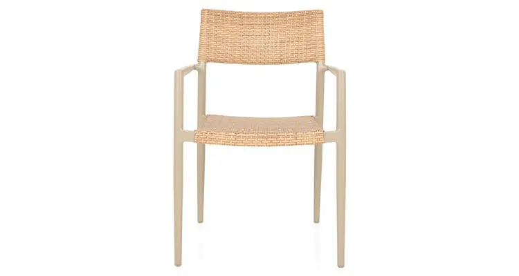 Scaun gradina superpozabil Soria 59.5x55x85.5cm sampanie-natur — imaginea 3