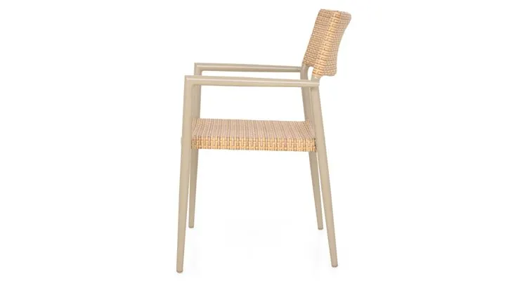 Scaun gradina superpozabil Soria 59.5x55x85.5cm sampanie-natur — imaginea 4