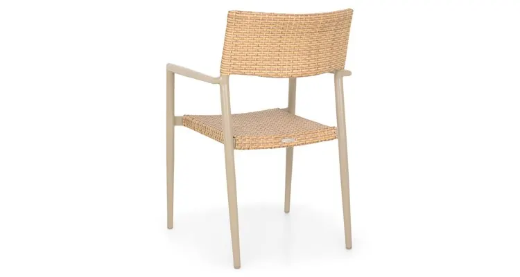 Scaun gradina superpozabil Soria 59.5x55x85.5cm sampanie-natur — imaginea 5