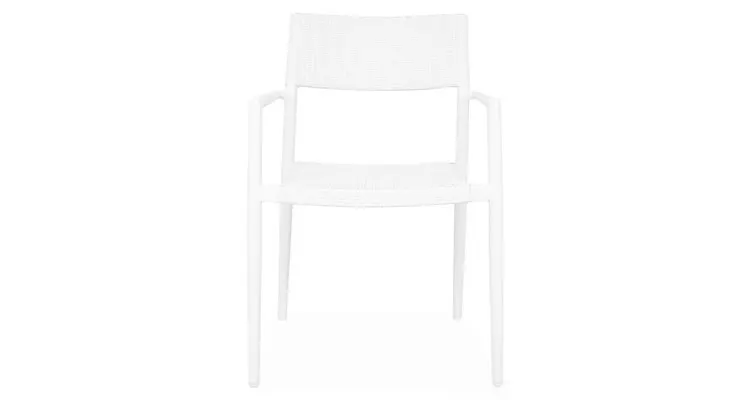 Scaun gradina superpozabil Soria 59.5x55x85.5cm alb — imaginea 2