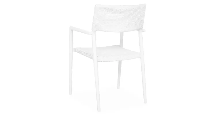 Scaun gradina superpozabil Soria 59.5x55x85.5cm alb — imaginea 5