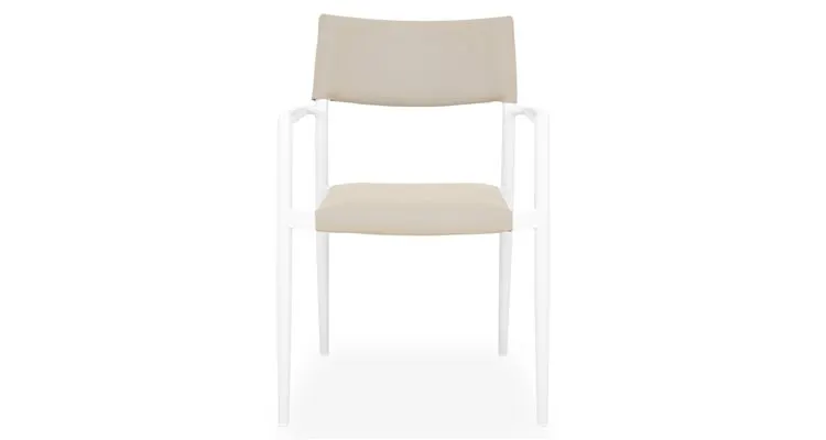 Scaun gradina superpozabil Soria 59.5x55x85.5cm alb-kaki — imaginea 5