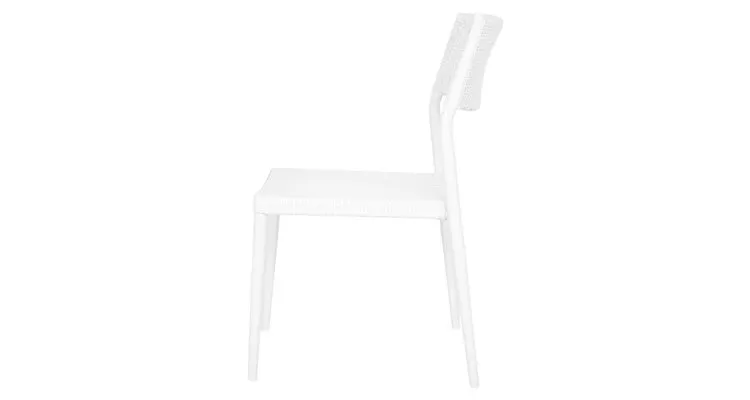 Scaun terasa fara brate spuprapozabil Soria L.58.5 l.47 H.85 alb-alb — imaginea 3