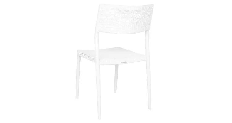 Scaun terasa fara brate spuprapozabil Soria L.58.5 l.47 H.85 alb-alb — imaginea 4