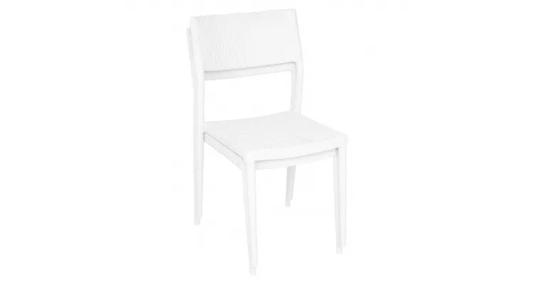 Scaun terasa fara brate spuprapozabil Soria L.58.5 l.47 H.85 alb-alb — imaginea 5